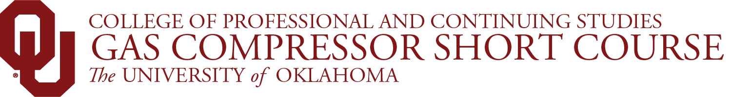 Interlocking OU, College of Professional and Continuing Studies, Gas Compressor Short Course, The University of Oklahoma website wordmark.