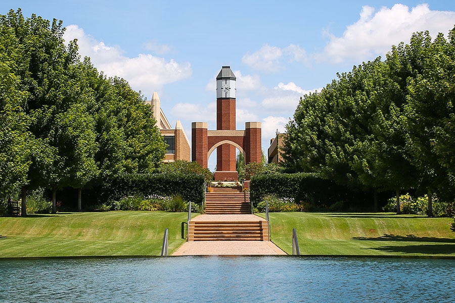 The Thelma Gaylord Arch on the University of Oklahoma Health Campus in Oklahoma City.