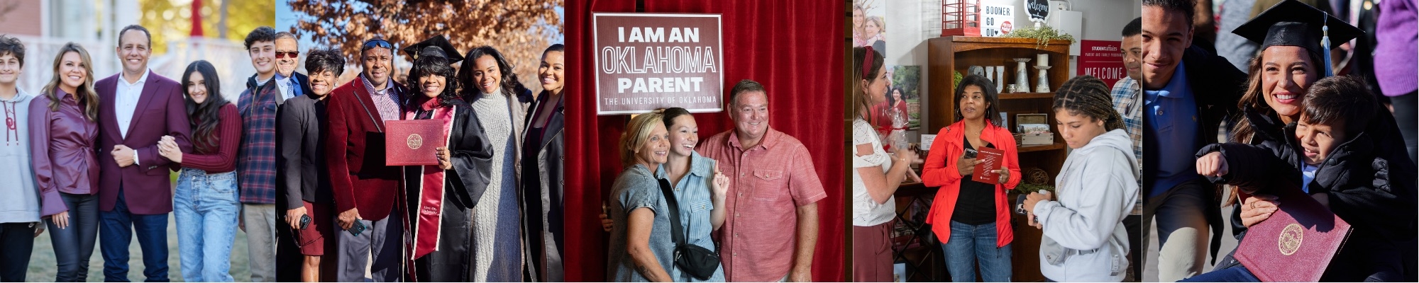 Collage of photos from parent and family based events.