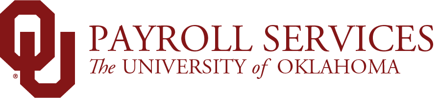 Interlocking O U, Payroll and Employee Services, The University of Oklahoma website wordmark.