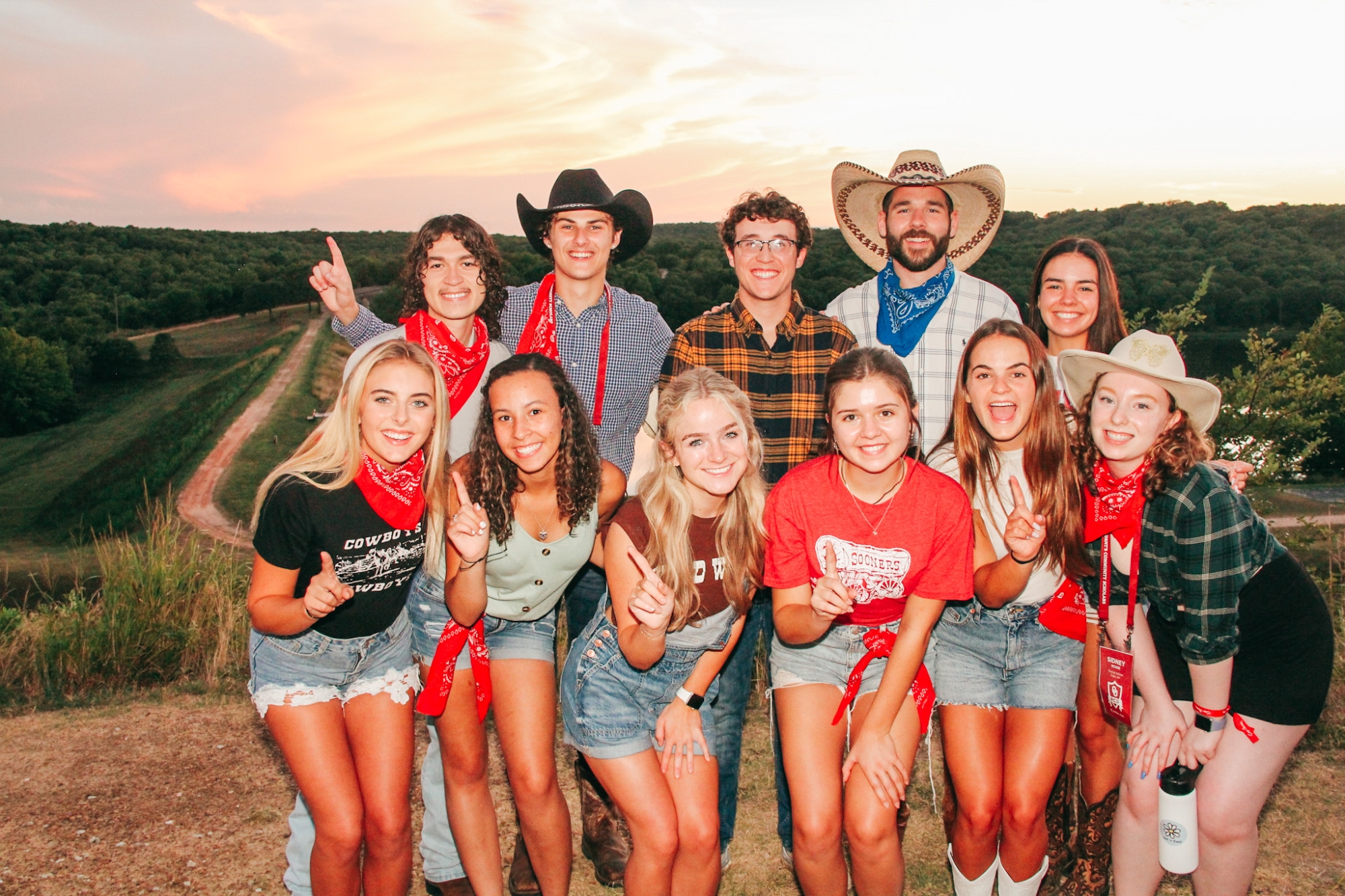 PCS small group in their western gear for the Western Party.