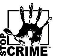 OUPD's Stop Crime palm-print trademarked logo/graphic