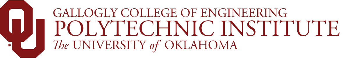 Interlocking O U, Gallogly College of Engineering, Polytechnic Institute, The University of Oklahoma website wordmark.