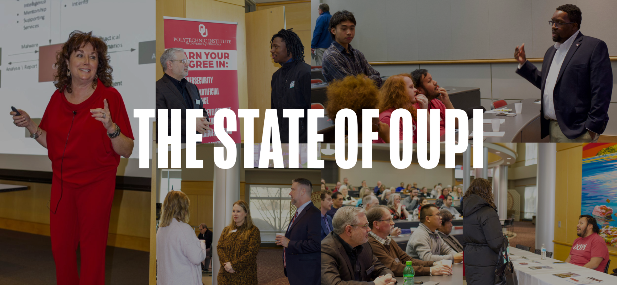 A collage of photos from the State of OUPI.