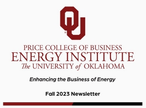 Energy Institute wordmark with the words fall 2023 newsletter underneath