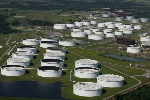 A photo of the Cushing, Oklahoma, tank farm, one of the largest oil storage sites in the world. Photo courtesy of Tulsa World
