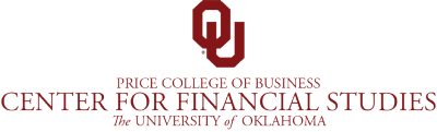 Logo which reads - Price College of Business Center for Financial Studies | The University of Oklahoma 