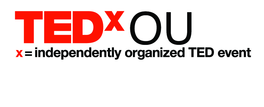 TEDxOU Logo x=independently organized TED event