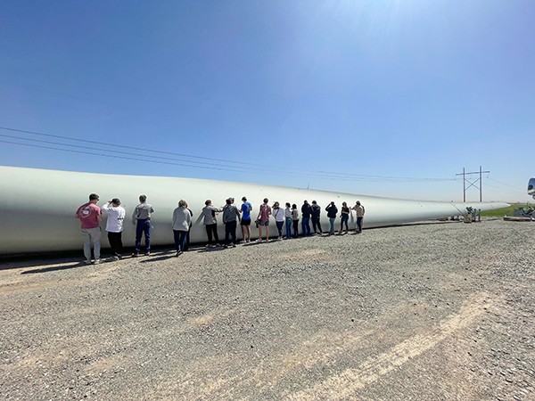 Energy Management class take a field trip to learn about wind turbines