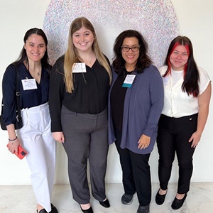 Pictured from left to right are Thalia Berry, Nike Knight, BAP faculty advisor Ashley Davis and Brianna Castro at BAP mid-year meeting in Houston, Texas