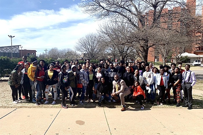 Group photo of students from PC North campus tour