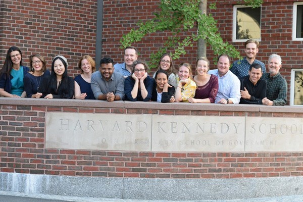 Tom Lumpkin and students at Harvard Kennedy School in Cambridge