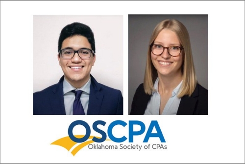 photos of Josue Castro Lopez, Jr. and Hannah Kamphuis above the OSCPA OKlahoma Society of CPA's logo