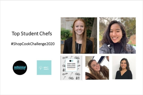 Photos of award winners of the National Millennial Community’s Shop/Cook Challenge Cookbook 2020 competition. #ShopCookChallenge2020.