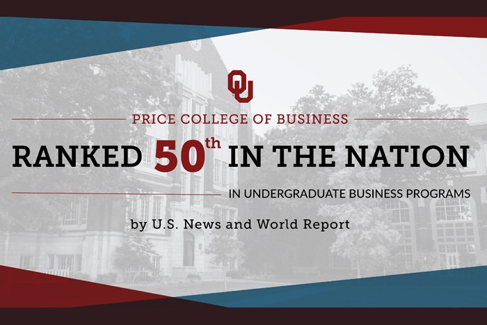 Price College of Business Fall 2019 Faculty Announcement | Ranked 50th in the nation in undergraduate programs by US News & World Report