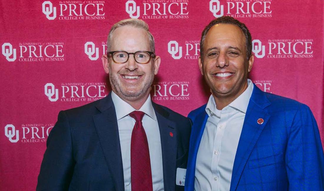 Corey Phelps, Dean, Price College of Business and Joseph Harroz Jr., President, University of Oklahoma