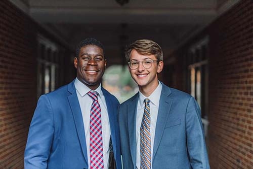 Denzel Akuffo (left) with SGA student