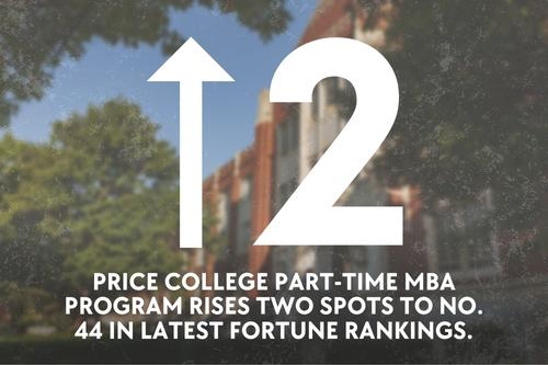 Up to #2 | Price College Part Time MBA Program rises two spots to #44 in Fortune rankings