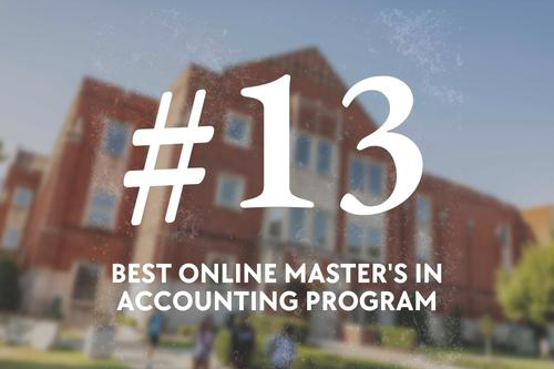 Ranked #13 in Best Online Masters in Accounting Program