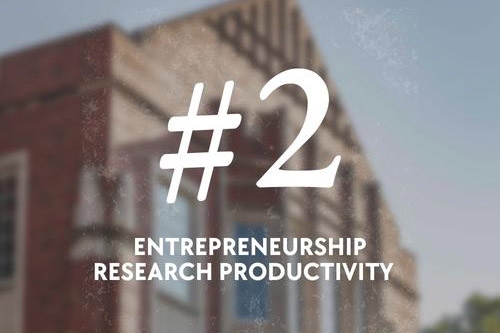 Ranked #2 in Entrepreneurship Research Productivity