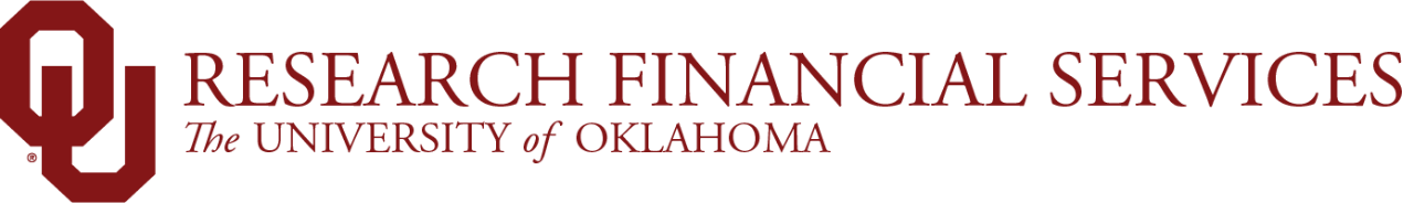 Research Financial Services, The University of Oklahoma website wordmark