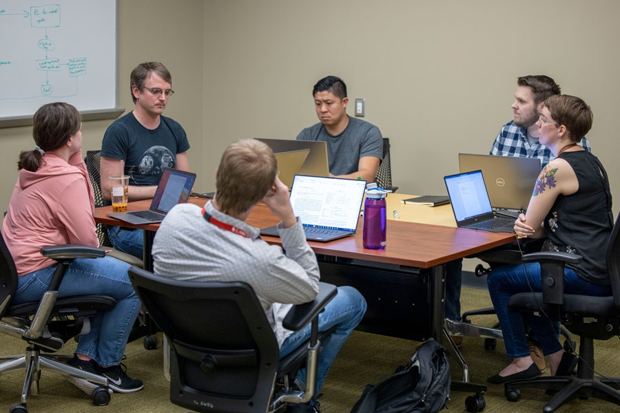 ou researchers collaborating on air logistics