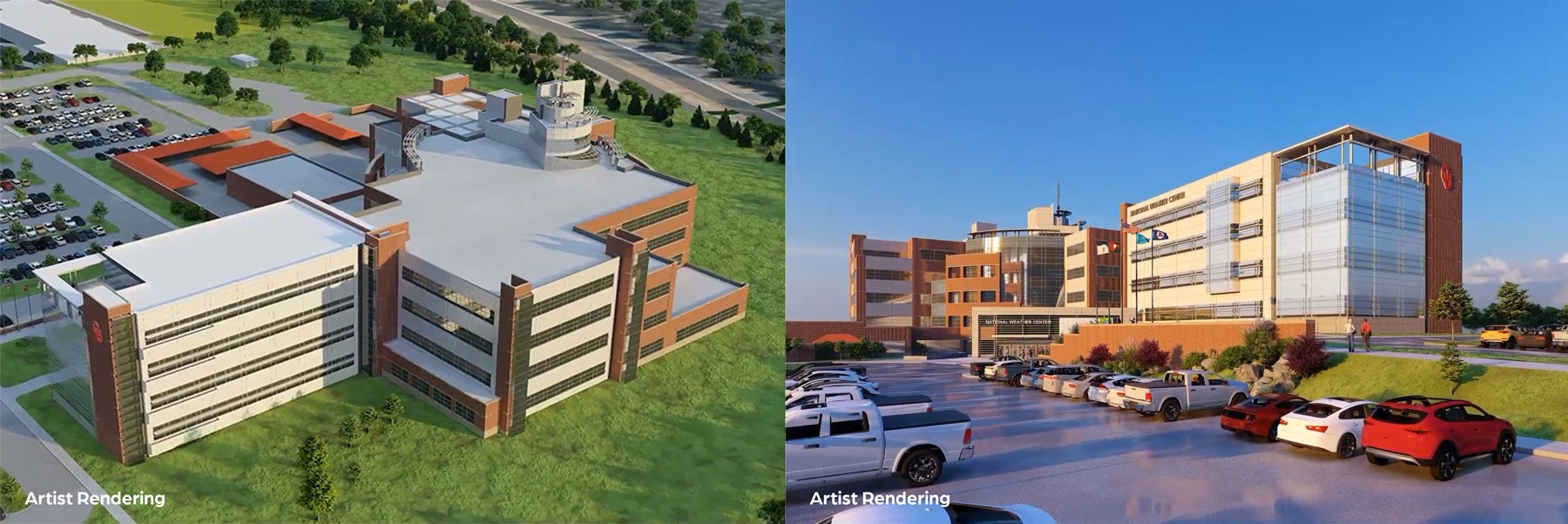 artist rendering of the national weather center north expansion