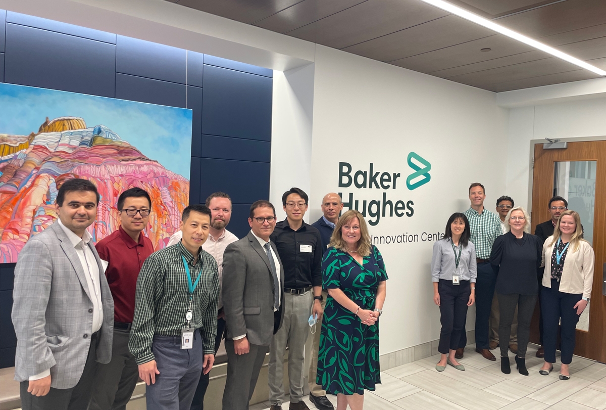 A team of OU faculty visited the Baker Hughes facility in the Oklahoma City Innovation District to discuss potential research collaborations.