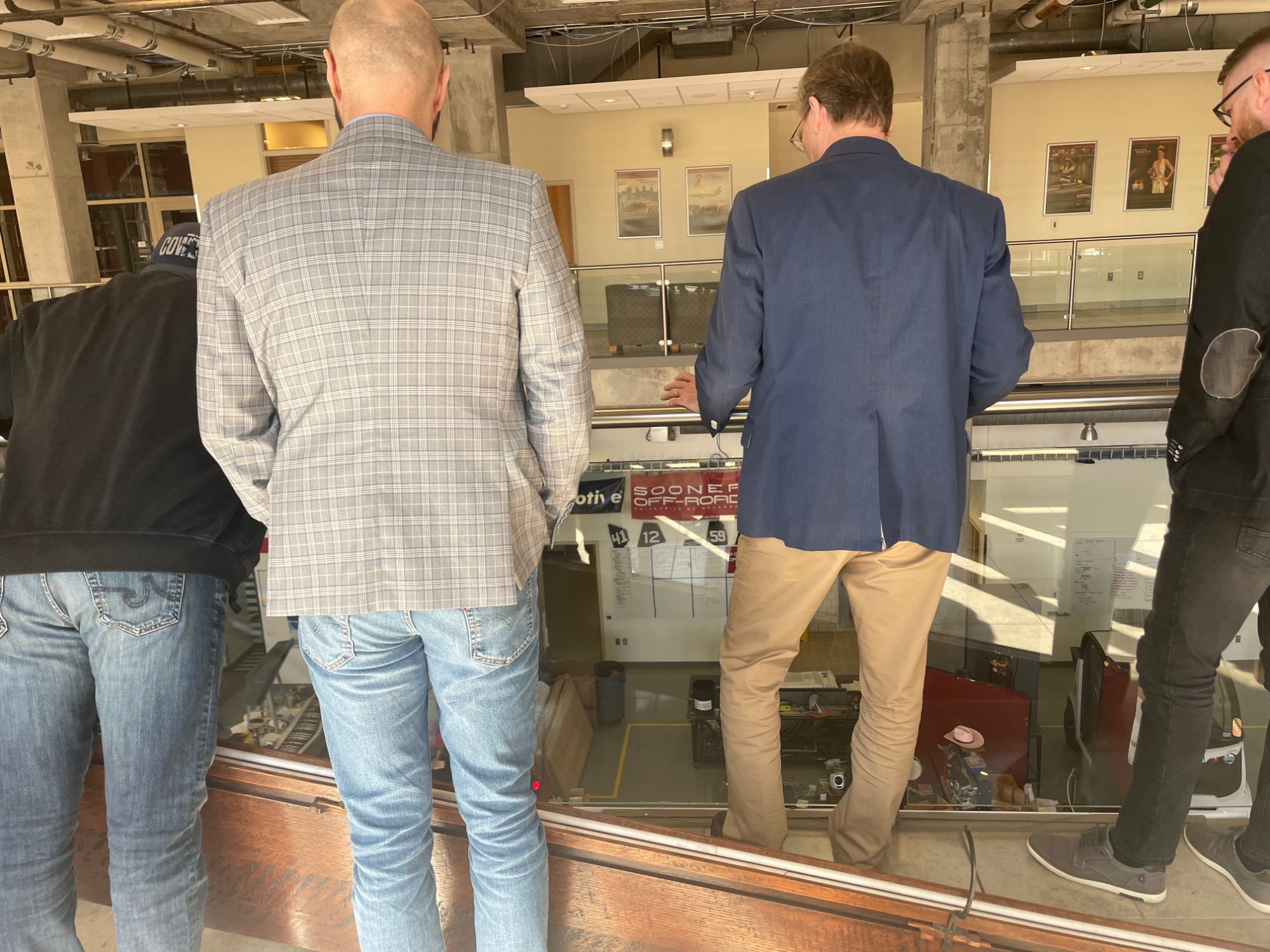 A tour group on OU's campus.