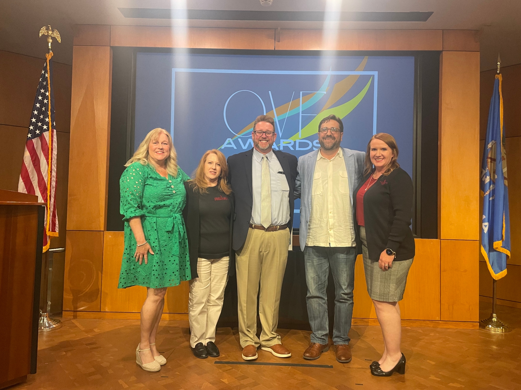 A tour group on OU's campus.