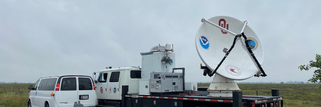 OU SMART radar, managed through CIMMS, with the NOAA P3 hurricane hunter