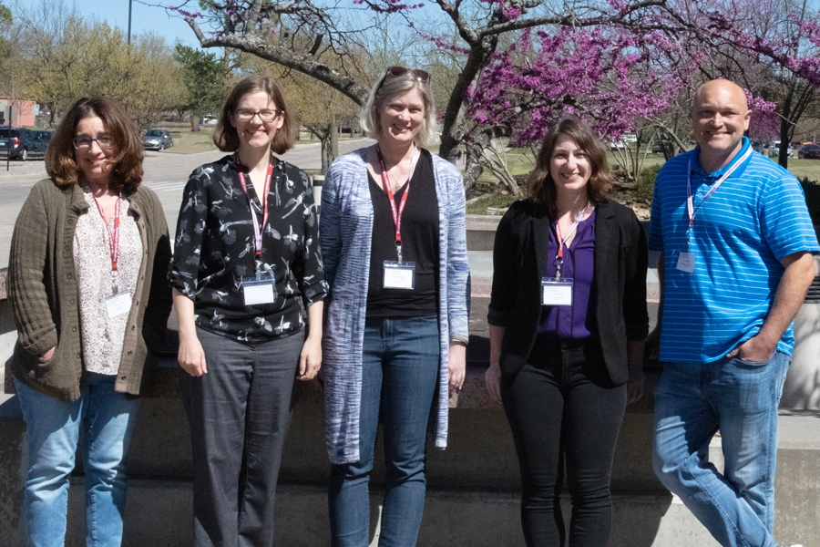 University of Oklahoma researchers (pictured from left) Ashlee Rowe, Hayley Lanier, Katharine Marske, Laura Stein and Cameron Siler authored a perspective article advocating for convergent research that integrates the fields of biogeography and behavioral ecology to more rapidly respond to challenges associated with climate change and biodiversity loss.