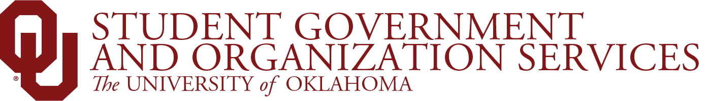 Interlocking OU, Student Government and Organization Services, The University of Oklahoma website wordmark.