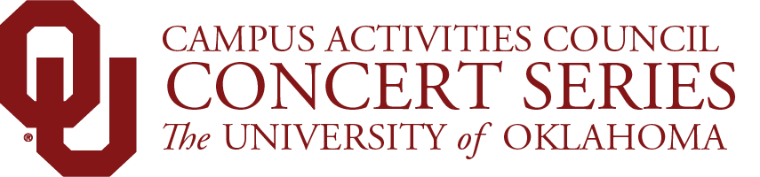 Interlocking OU, Campus Activities Council, Concert Series, The University of Oklahoma website wordmark.