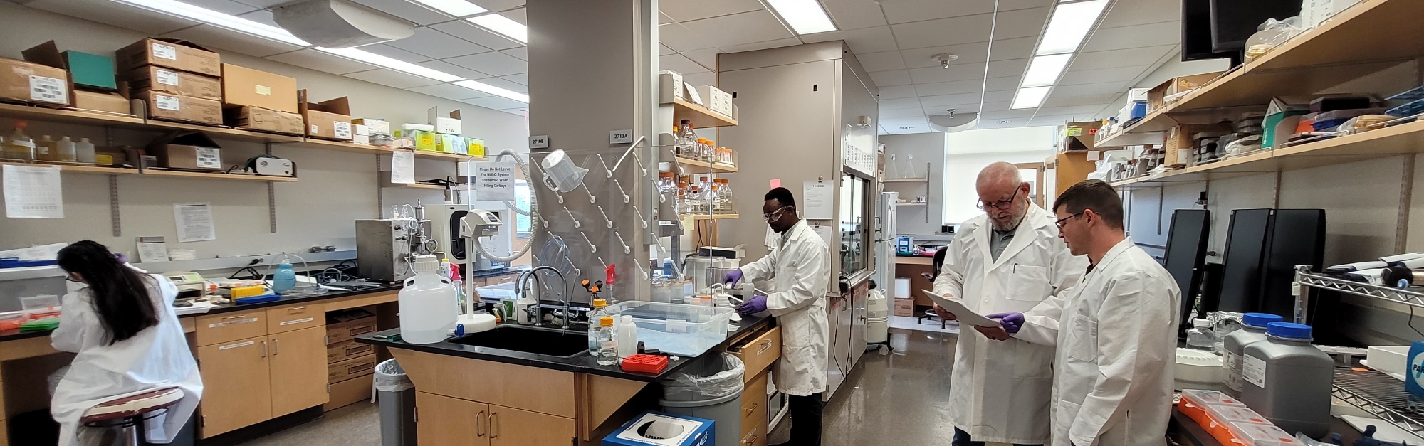 The PPCC lab space with people using instrumentation