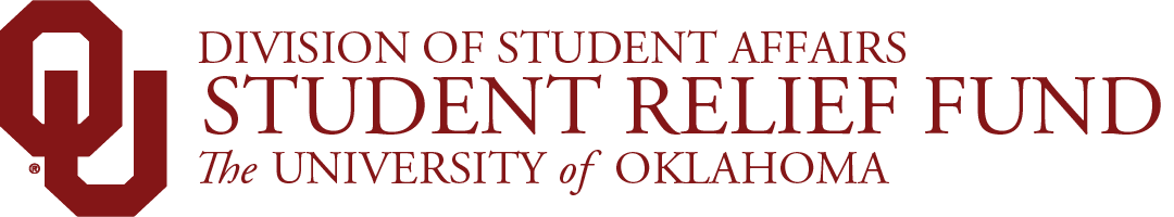OU Student Relief Fund Division of Student Affairs Wordmark Crimson