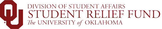 OU Student Relief Fund Division of Student Affairs Wordmark Crimson