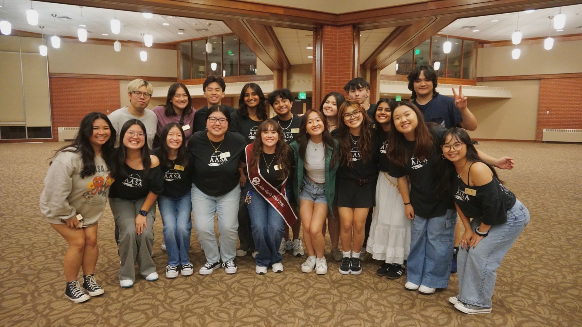 The Asian American Student Association executive team at a retreat.