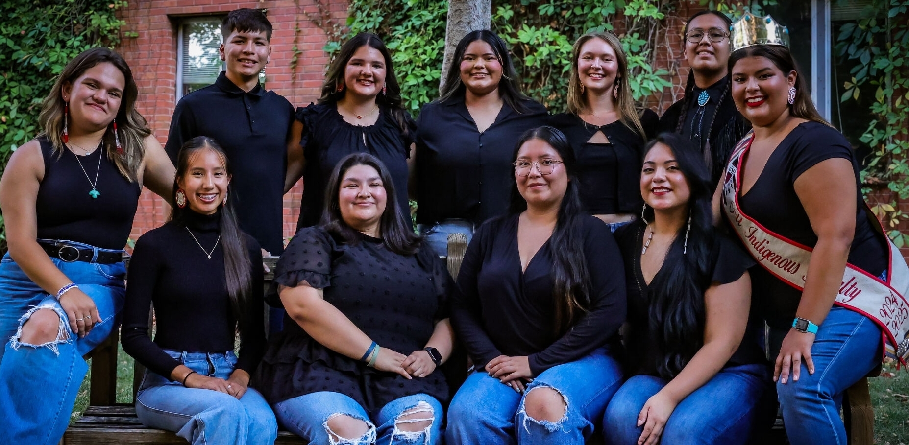 The American Indian Student Association executive committee at a retreat.