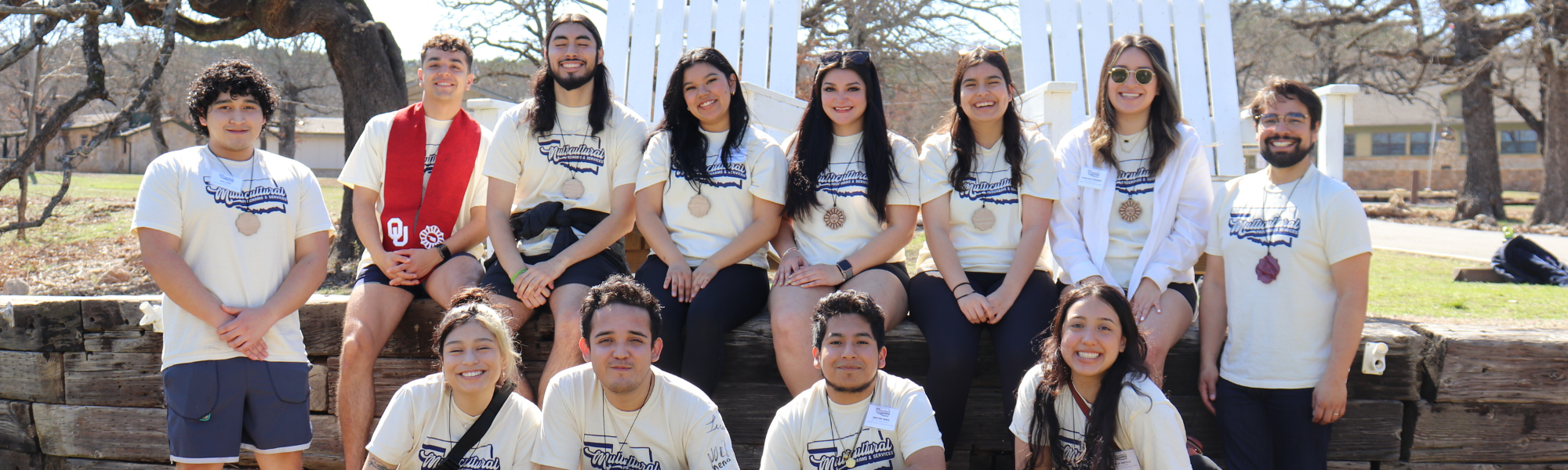 The Hispanic American Student Association executive team at a retreat.