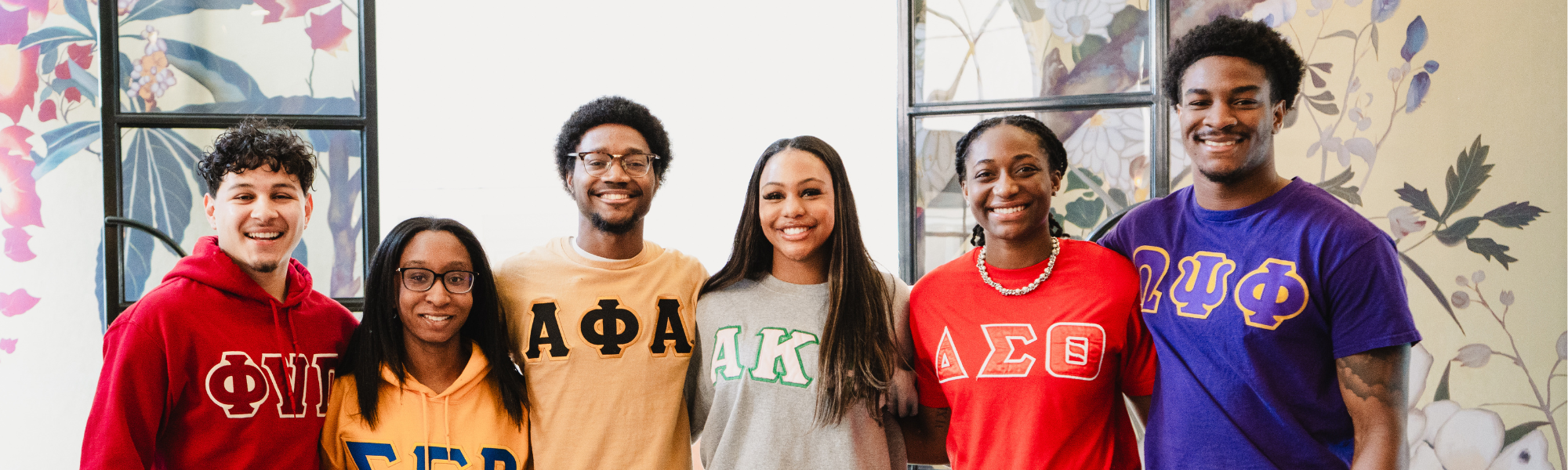 National Pan-Hellenic Council members pose for a group photo.