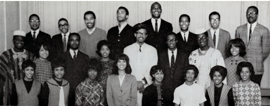 OU Afro-American Student Union yearbook photo from the late 1960s.