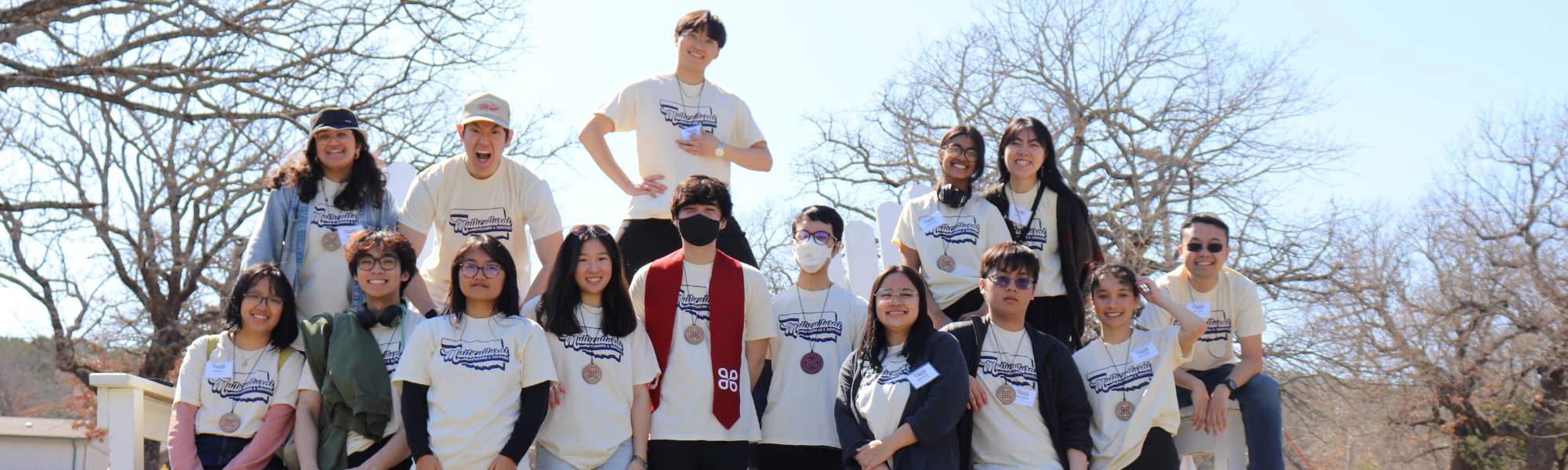 The Asian American Student Association executive team at a retreat.