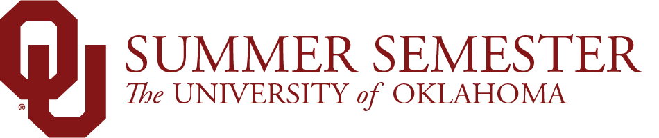 Interlocking OU, Summer Semester, The University of Oklahoma website wordmark.