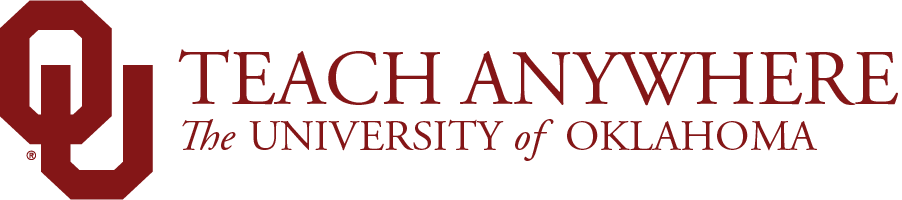 Teach Anywhere, The University of Oklahoma website wordmark