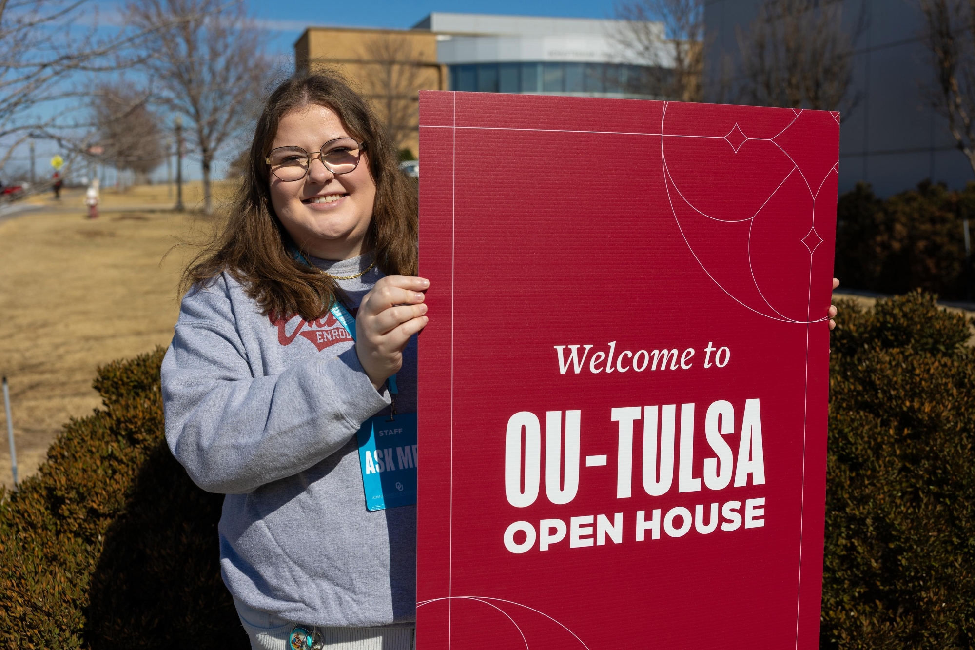 A student talking to a former counselor.