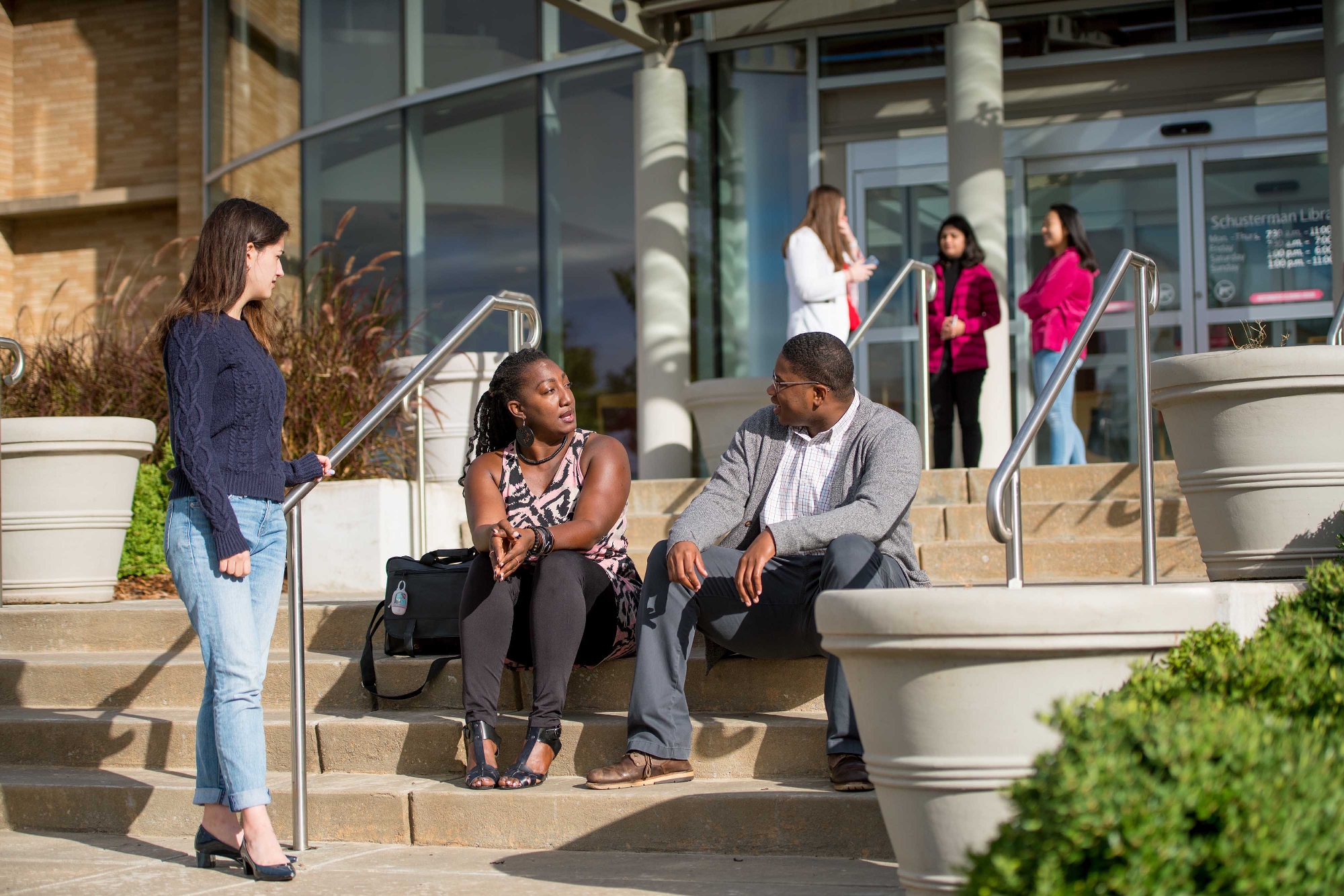 ECE student on computer in lab