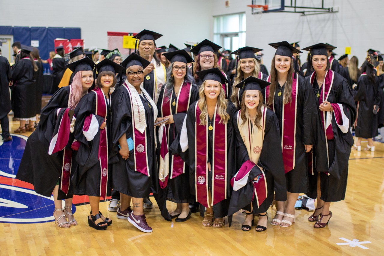 Childhood Well-Being students moments before convocation