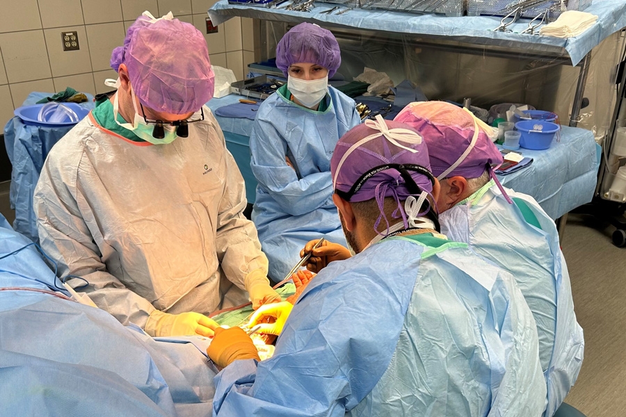 OU Medical residents performing surgery.