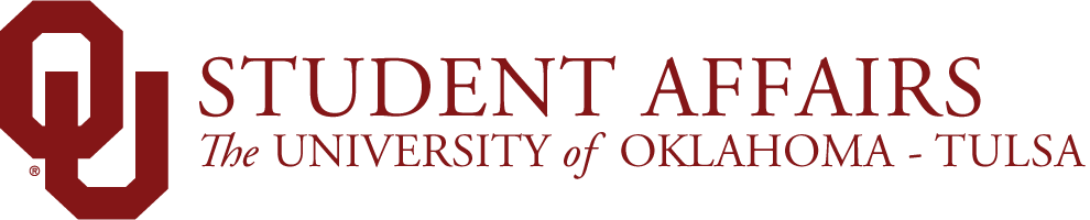 Interlocking O U, Student Affairs, The University of Oklahoma - Tulsa website wordmark.